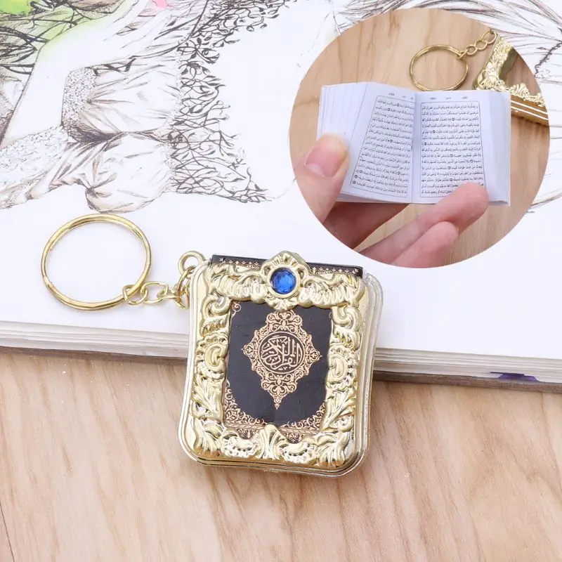 

Mini Ark Quran Book Real Paper Can Read Arabic Keychain