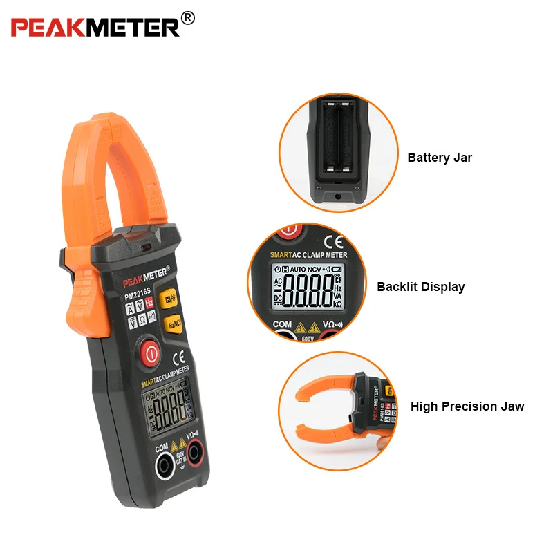 Цифровой мини мультиметр PEAKMETER PM2016S цифровой измеритель переменного тока