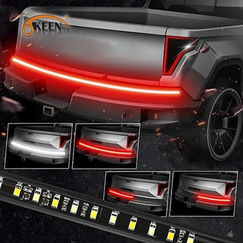 

OKEEN 60" Pickup Truck Tailgate Light Strip 3528-90LEDs Red /yellow Waterproof Turn Signal, Parking, Brake, Reverse Lights