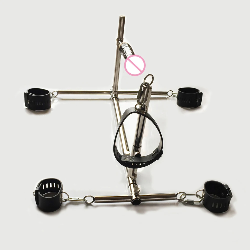 Sex Harness Bondage Restraints Gear Frame Dog Slaves BDSM Devices Handcuffs Locking Steel Collar Dildo Adult Games