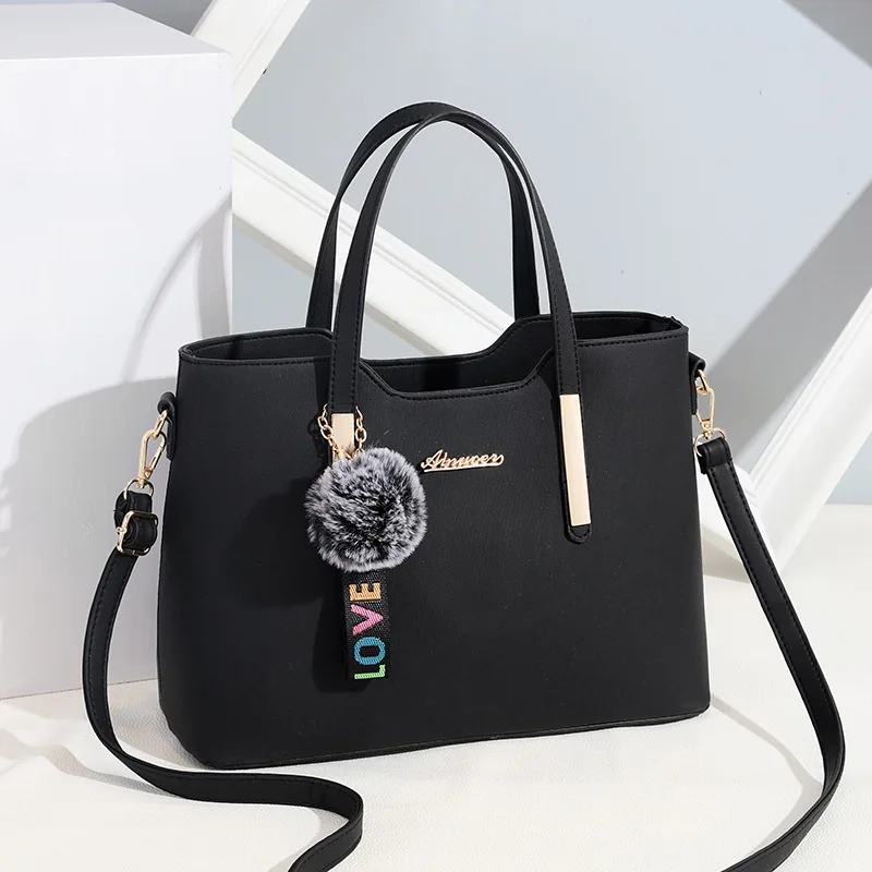 Женская сумка, винтажная сумка, Повседневная сумка, модная женская сумка-мессенджер, на плечо, с верхней ручкой, кошелек, кожаный, новинка, черный, синий - Цвет: Черный