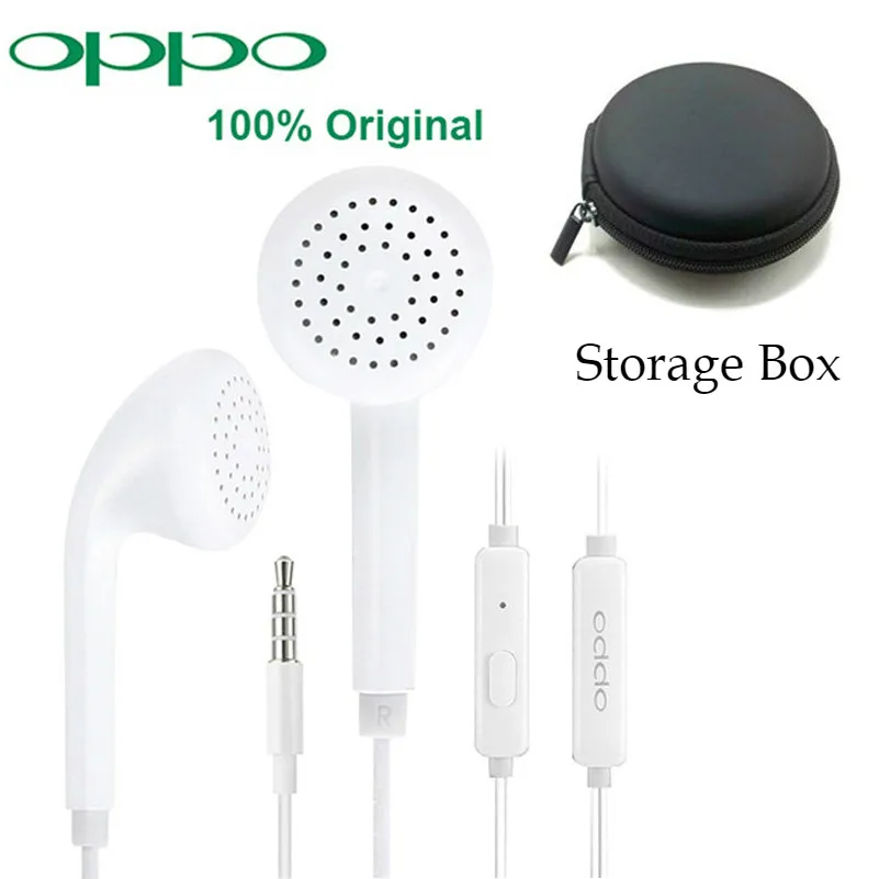 

OPPO R9 Original Headsets In-Ear with 3.5mm Plug Wire Controller Earphone send gift for OPPO R15 OPPO Find X F7 F9 OPPO R17