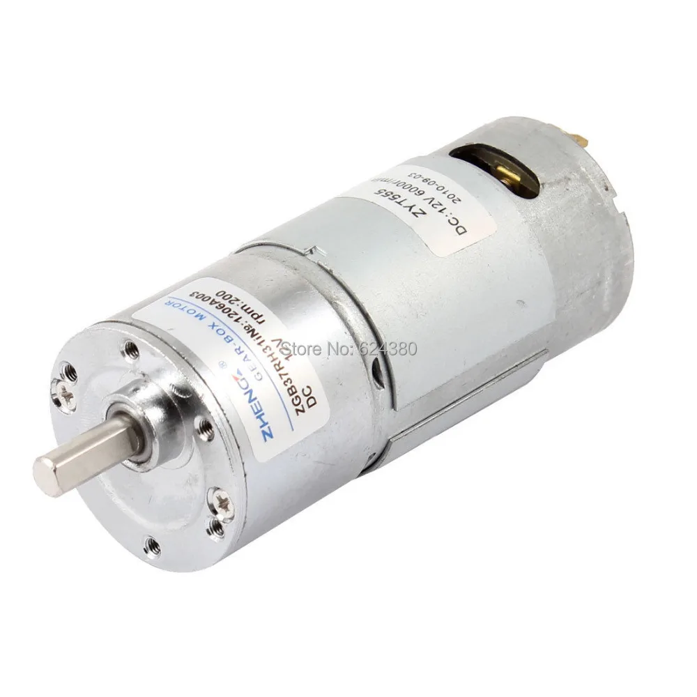 DC 12V 6000 RPM скорость уменьшает редуктор редукторный мотор 6 мм диаметр вала 2 Клеммы