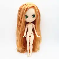 Blyth Dolls Straight Hair Blonde hair Blyth Doll Joint Body DIY Nude BJD toys Fashion 1/6 Dolls 19 Jointed toy for Girl
