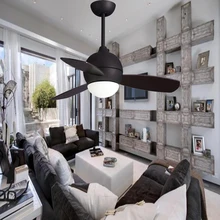 Американский Лофт вентилятор светильник с пультом дистанционного управления модный ресторан промышленный Ретро потолочный вентилятор светильник