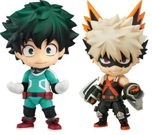 2pcs Nendoroid 686 # 705 # My Hero Academia Boku no Hero Izuku Midoriya Katsuki Bakugo Hero`s Edition Action Figure Toys my hero academia anime izuku midoriya katsuki bakugo ochako uraraka boku no hero academia japanese rubber keychain