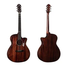41 дюймов угловая твердая верхняя гитара из красного дерева с открытой ручкой, гитара с бычьей костью и гайкой унисекс 41 дюймов Акустическая гитара