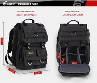 حقيبة كاميرا قماش ممتاز مع مكان لابتوب DSLR canvas camera - الصورة 5