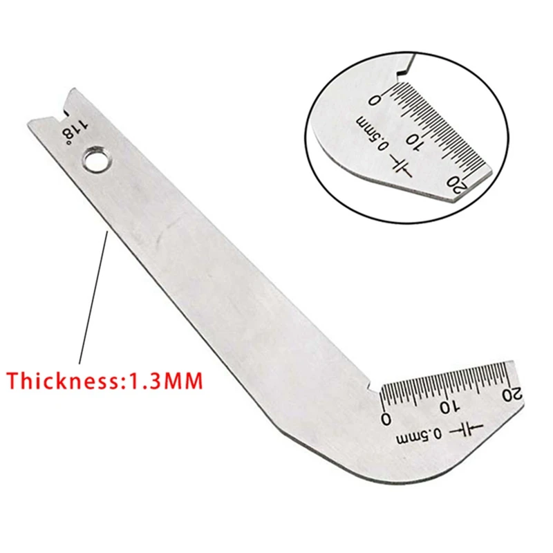 

118 Degree Twist Drill Bits Angle Gage Grinding Center Gauge Sharpening Tools Stainless Steel corner Front edge measuring Top
