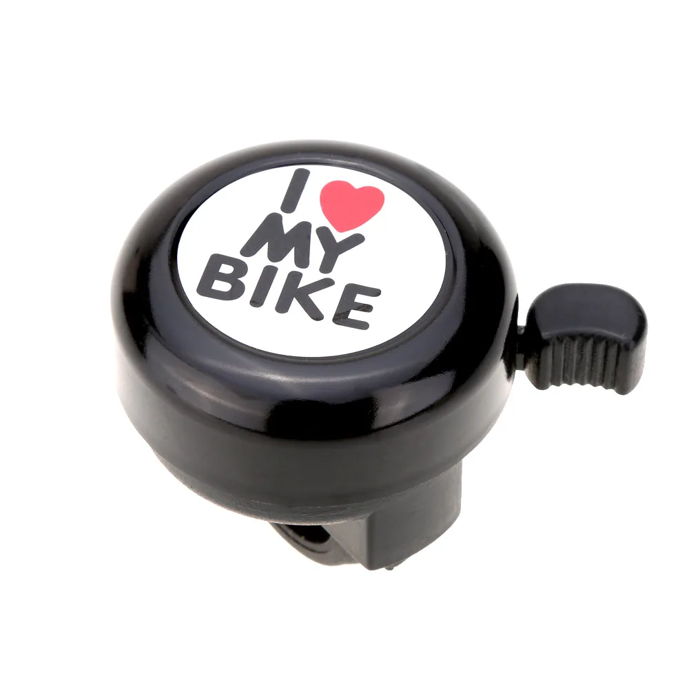 Алюминиевый руль колокольчик я люблю мой велосипед Печатный чистый громкий звук велосипедный Звонок милый мини-сигнализация Предупреждение велосипедный Звонок