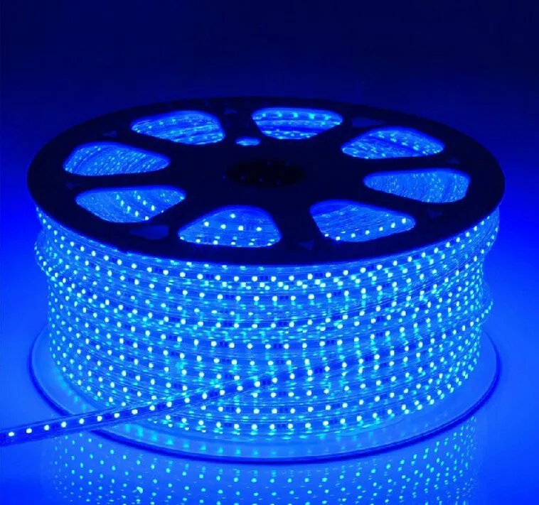 led strip 220V -240V 5050 smd tiras led 220v flexible light waterproof warm white blue red green yellow+power plug 100m/Lot