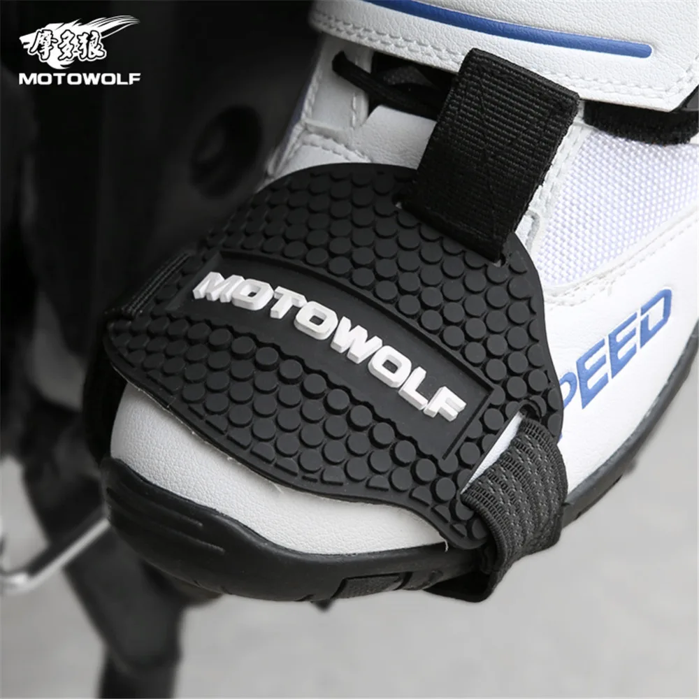 

Trackable Rubber Wear Resisting Motorcycle Gear Shift Pad Riding Shoes Scuff Mark Protector Motorbike Boots Cover Shifter Guards