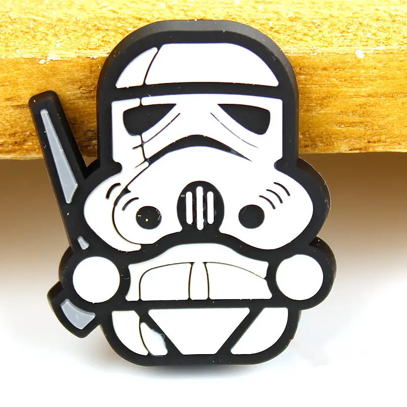 Novelty Cute 6Pcs/Lot PVC Cartoon Star Wars Garden Shoes Buckles Accessories Charm Decorations Fit Bands/Bracelets/Croc/JIBZ D29