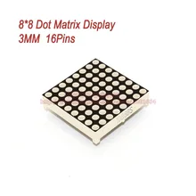5 шт./лот) 8x8 8*8 красный 3 мм точка матричный дисплей общий анод 16 контактов цифровая трубка Размер 32*32 мм DIY для Arduino 1088BR