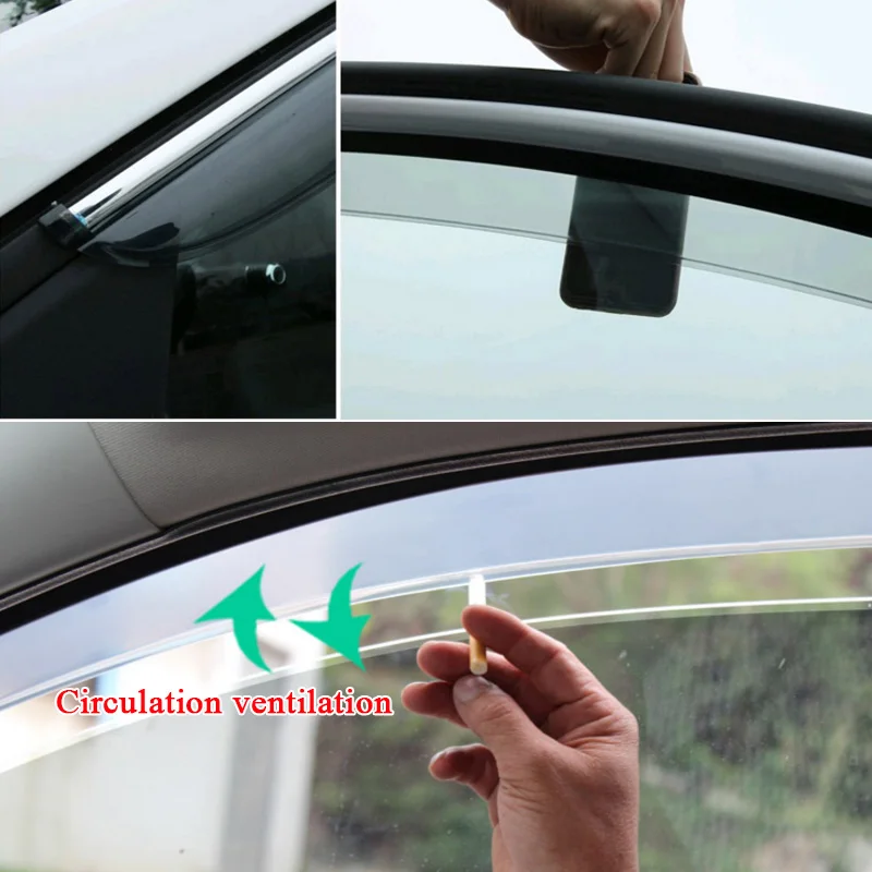 QCBXYYXH автомобильный Стайлинг навесы окна Козырьки для Geely Emgrand EC7 2011- солнцезащитный экран оконная декоративная планка для наклейки чехлы
