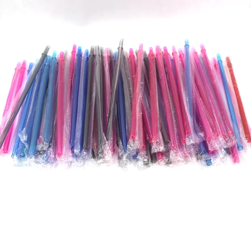 colourful acrylic plastic drinking straws multi color Christmas party