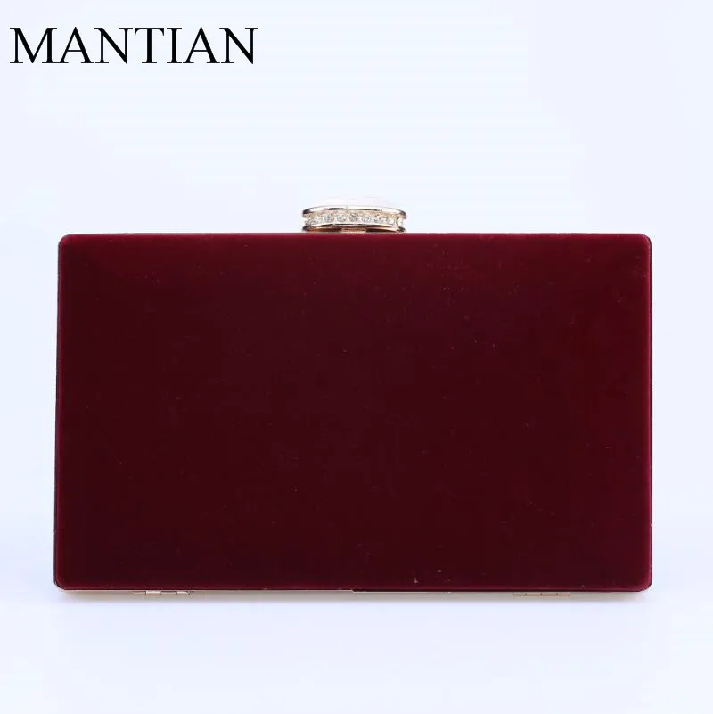 2017 European Fashion Women Clutch Bag Velvet Shoulder Chain Evening 2017 European Fashion Women Clutch Bag Velvet Shoulder Chain Evening Bags Wine Color Messenger Hard Case Purse In Clutches From Luggage On