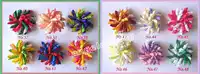 school hair bows flower 600 pcs 3.5" Korker Hair bow, hairs clips, grosgrain ribbon bows Corker satin hairband flowers PD007