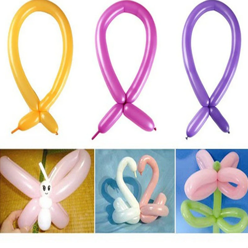

100pcs/lot Good quality Magic Balloons Modelling Latex balloons Creative Long Balloons for Birthday Weeding Party Toys