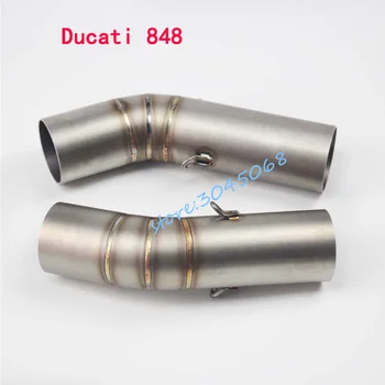 

For DUCATI 848 Motorcycle Exhaust Link Pipe For Ducati 848 High Quality Echappement Motorcycle Middle Pipe Without Exhaust