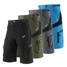 Мужские велосипедные шорты, быстросохнущие шорты для бега, дышащие, для спорта на открытом воздухе, для езды на велосипеде, повседневные шорты, спортивная одежда с 6 карманами