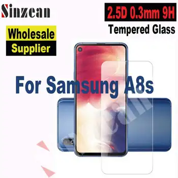 

Sinzean 100pcs For Samsung A8s 2.5D Clear Tempered Glass For Galaxy A8s Ultra Thin Screen Protector Film in opp bag