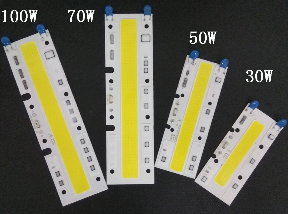 COB чип свет лампы 30 Вт 50 Вт 70 Вт 100 Вт 150 Вт 220 В Lightning prote IP65 smart ic подходит для DIY светодиодный прожектор Белый warmwhite