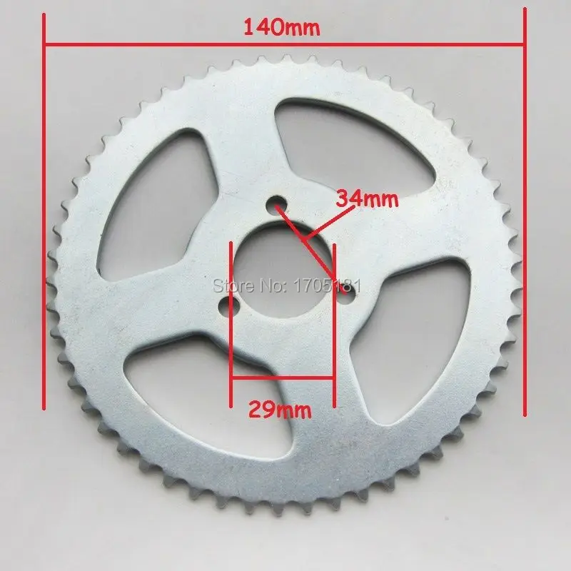 Spare part ELECTRIC SCOOTER T8F-54z Sprocket Rear 54 Teeth Thick Chain 