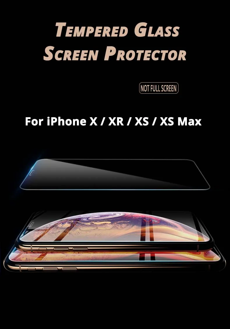 2 шт закаленное стекло для iPhone X XR XS Max Защитная пленка для экрана для iPhone 4 4S 5 5S 6 6 S 7 8 Plus X SE Защитная пленка для стекла