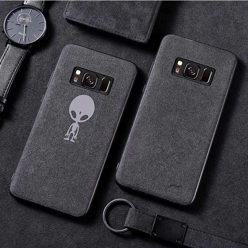 Роскошный замшевый кожаный Ретро чехол для телефона Samsung Galaxy S8 S9 S10 Plus S10E Lite S7 Edge Note