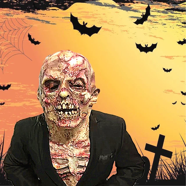 Best Price Behogar Horror Scary Bloody Zombie Resident Evil Latex Head Face Masks for Costume Masquerade Party Halloween Cosplay Haunted
