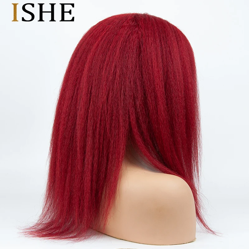 Парики из натуральных волос красного цвета на шнурках курчавые прямые предварительно сорванные с детскими волосами бесклеевая 13x6