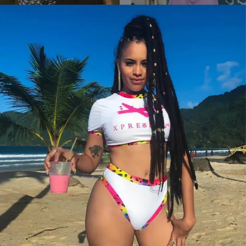 

Swimsuit Push Up Swim Swimwear For Women Biquine Bikinis Maillot Femme Badpak Bikini Exclusively Female Print Polyester