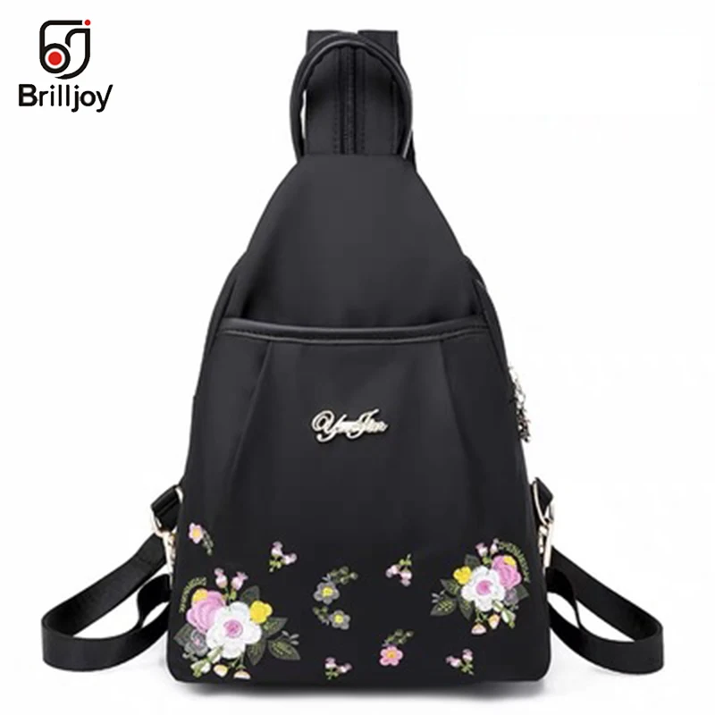 

Brilljoy Fashion Backpack Women Oxford Embroidery Backpacks Female Anti Theft Backpack Schoolbag for Girls Travel Backpack New