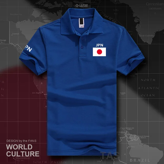 Japan Nippon polo shirts men short sleeve white brands printed for