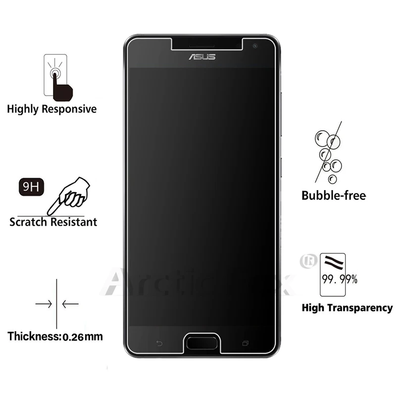 2 шт./лот закаленное Стекло для Asus Zenfone AR ZS571KL 5 7 дюйма Экран протектор Защитная