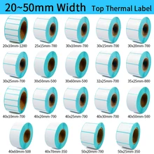 Thermal Label barcode Sticker, 40mm Core, 1 Roll , Width 20mm ~50mm, Top Thermal Paper Adhesive Stickers Zebra Godex Compatible 100w h30mm 2000pcs one roll quality pet thermal transfer sticker label paper accept customized order with other size