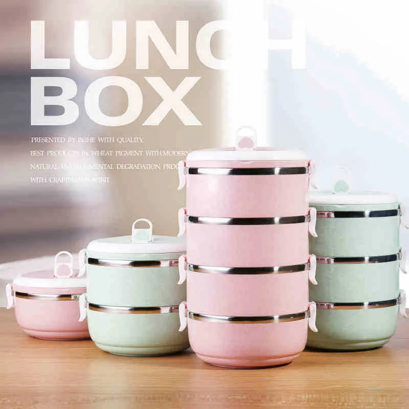 Keythemelife Japanese Lunch Boxs Thermo Food containers for Kids Thermal Bento Lunchbox Platic PP+304 Stainless Steel E1(China (Mainland))