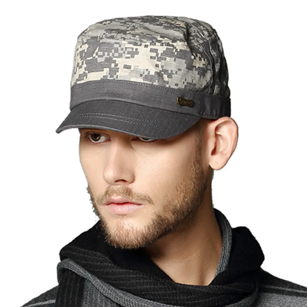 New Kenmont Autumn Spring Summer Men Military Hats Army Cap 100%Cotton ...