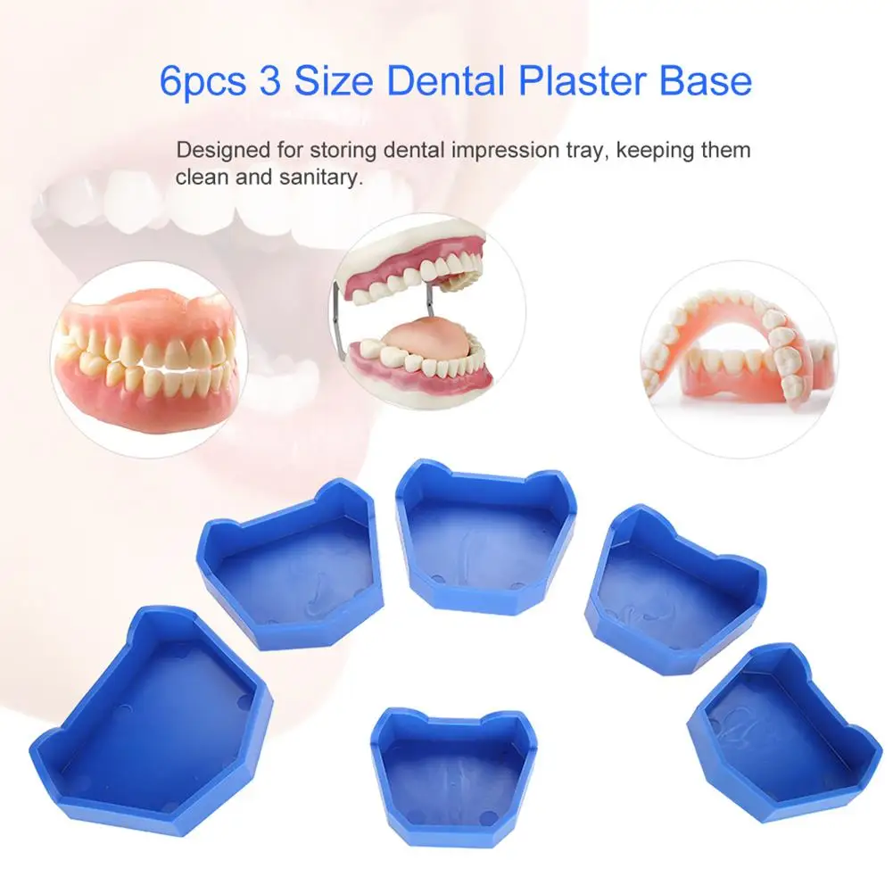 6pcs Dental Plaster Base Set Dental Mold Plaster Base Dental Plaster