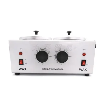 

Double pot metal shell hair removal wax bean multifunctional melting wax hot wax thermostat beeswax bean heater wax machine