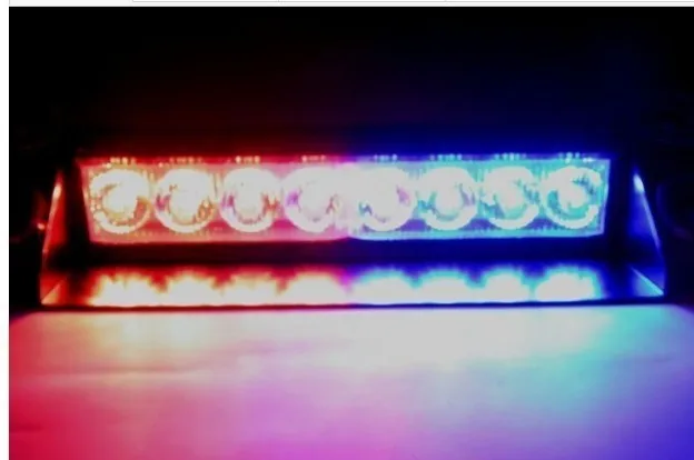 

8 LED Strobe Flash Warning Police Car Light Flashing Firemen Fog 8LED High Power Red&Blue,free shipping dropshipping