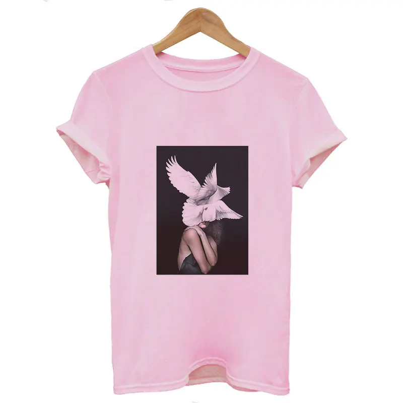 Новинка, Женский Топ Харадзюку с эстетическим художественным принтом, сексуальные футболки с цветочным принтом и коротким рукавом, летние топы, модные повседневные футболки Tumblr