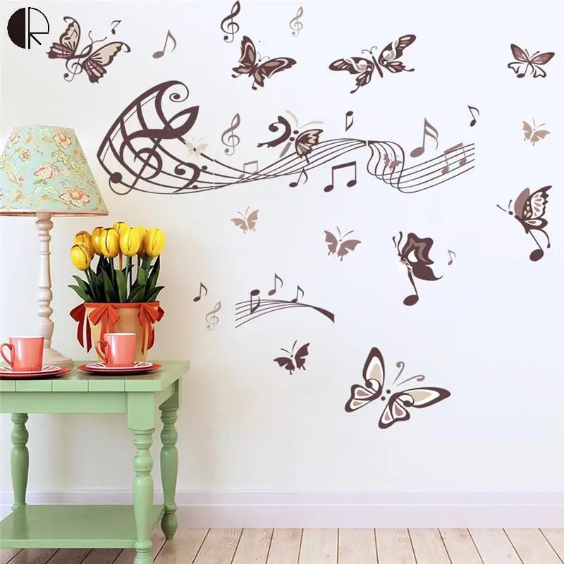 creative home decor butterfly music note wall stickers removable pvc wall art decoration music wall decals - Music Wall Decor creative home decor butterfly music note wall stickers removable pvc wall art decoration music wall decals - Music Wall Decor