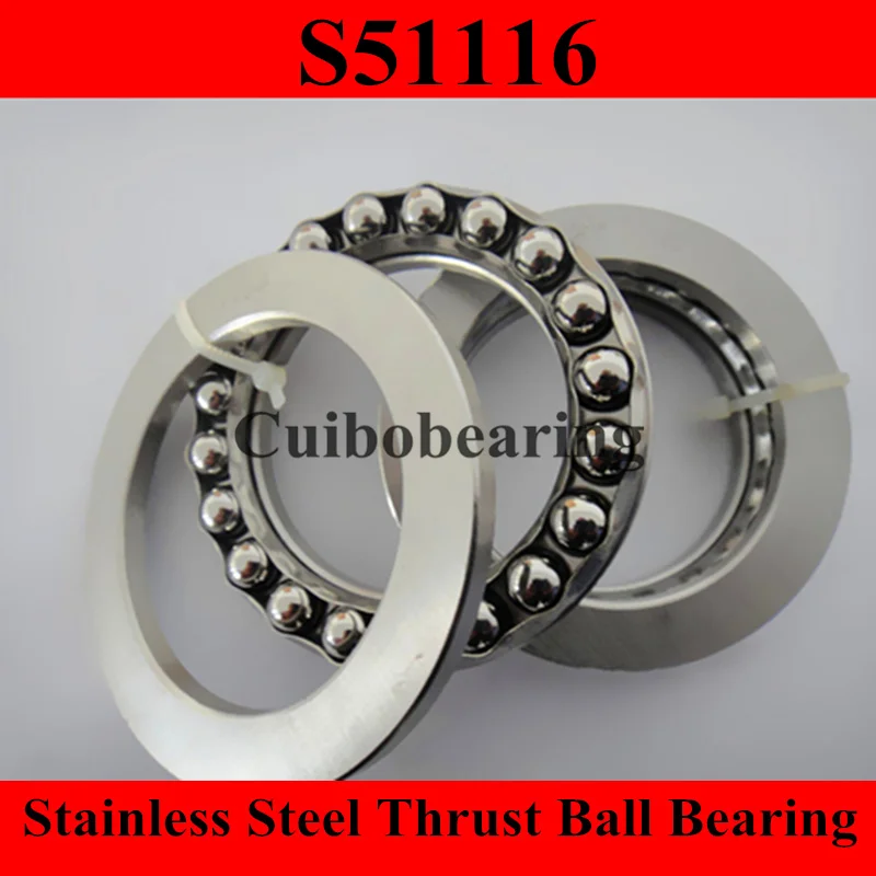 

Stainless steel thrust ball bearing S51116 SIZE:80*105*19MM