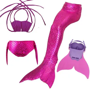 

Christmas Gifts for Girls Swimmable Mermaid Tail with Monofin Children Mermaid Tail Costume Halloween Costume Kids Children
