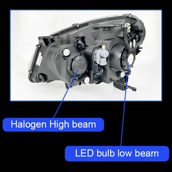 Автомобильный Стайлинг головная лампа для Nissan Dualis фара 2007- Qashqai светодиодный фара DRL линзы проектора bi xenon авто аксессуары - Цвет: LED Included