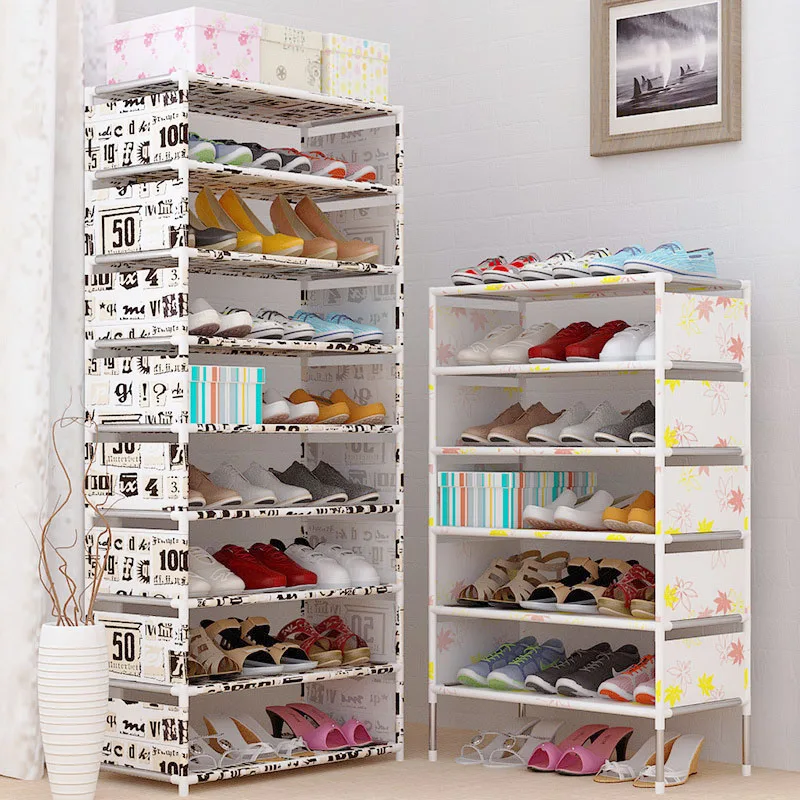 Modern Fashion Simple Non-woven Fabric Foldable Foldable Furniture Home Shoes Organizer Shoes Cabinet Shoes Closet 7 shoes rack
