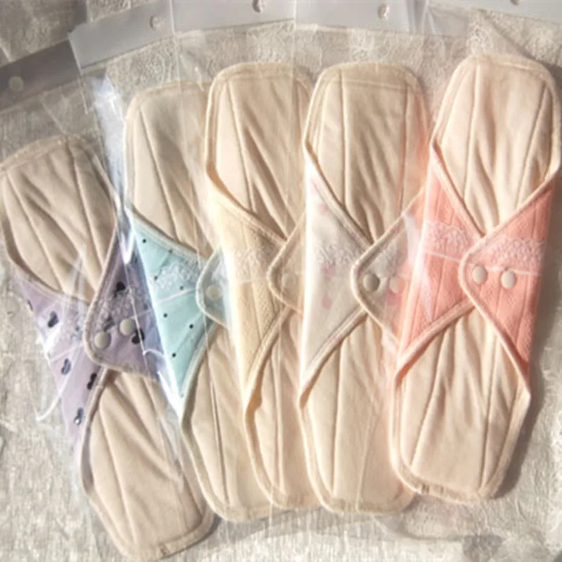Tanio 2 sztuk wielokrotnego użytku zmywalne podpaski wkładka menstruacyjna tkaniny