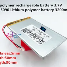 Планшет Батарея Размеры 505090 3,7 V 3200 mah литий-полимерный Батарея с защитой доска для MP3 MP4 gps цифровых продуктов